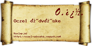 Oczel Üdvöske névjegykártya